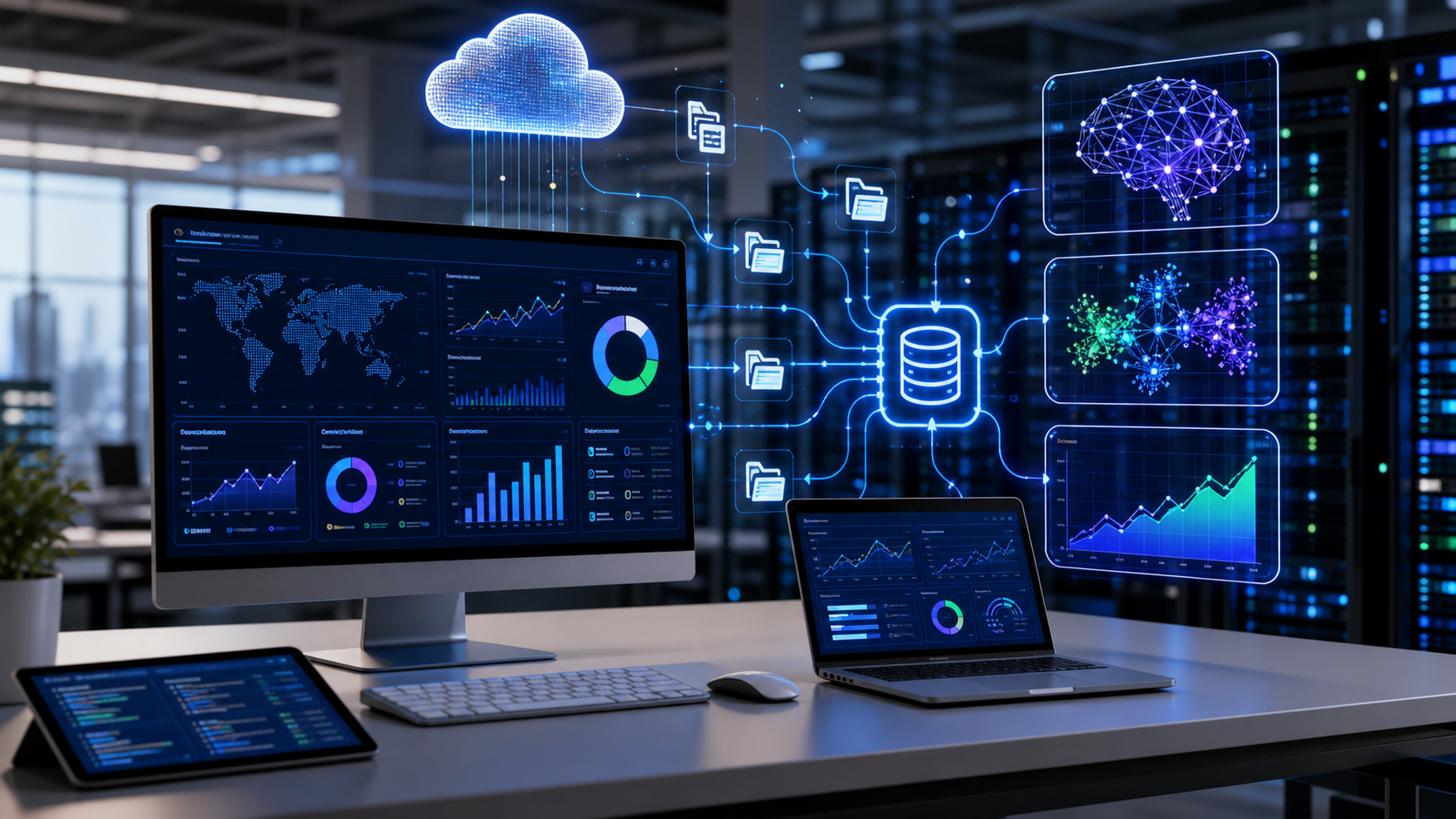 Big data and AI analytics dashboards